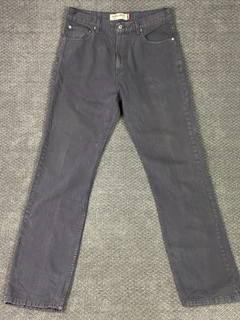 Vintage Y2K Levi's 505 Regular Fit Jeans Mens 36x34 Fits 35x34 Gray 100% Cotton